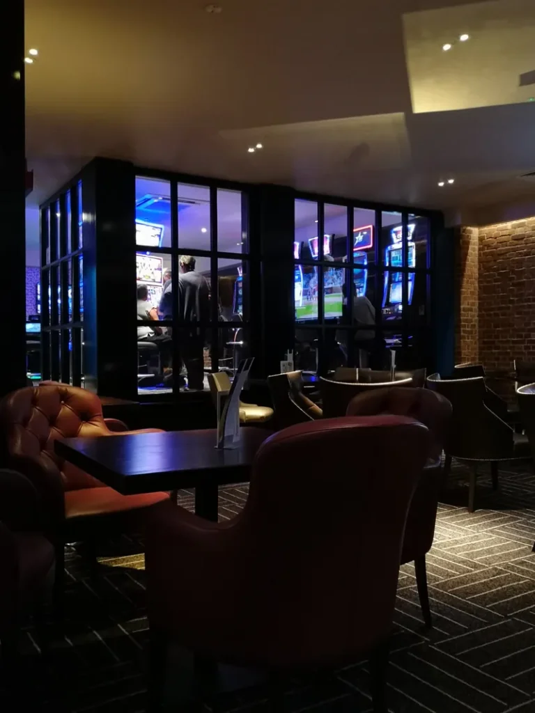 Lounge area beside the gaming floor at Genting Casino Southampton