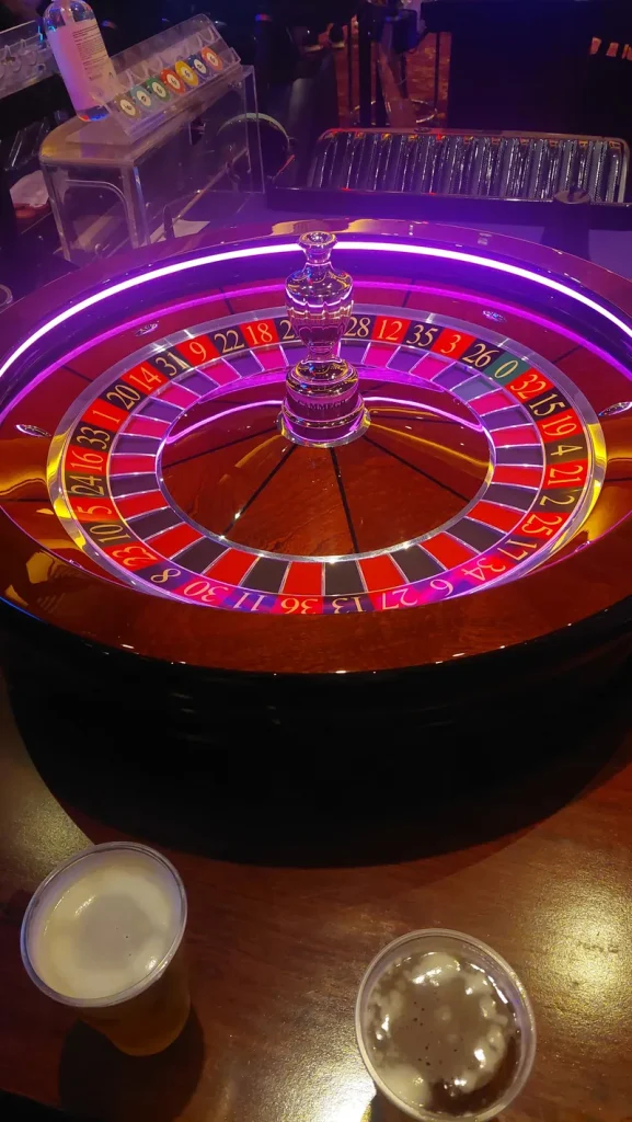 Roulette wheel close-up at Grosvenor Casino Coventry