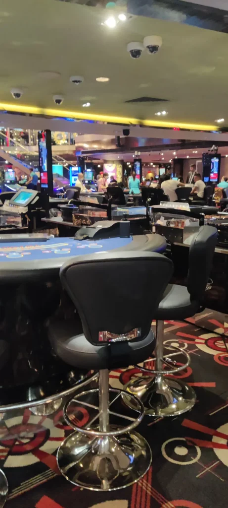 Empire Casino gaming floor with tables and seats