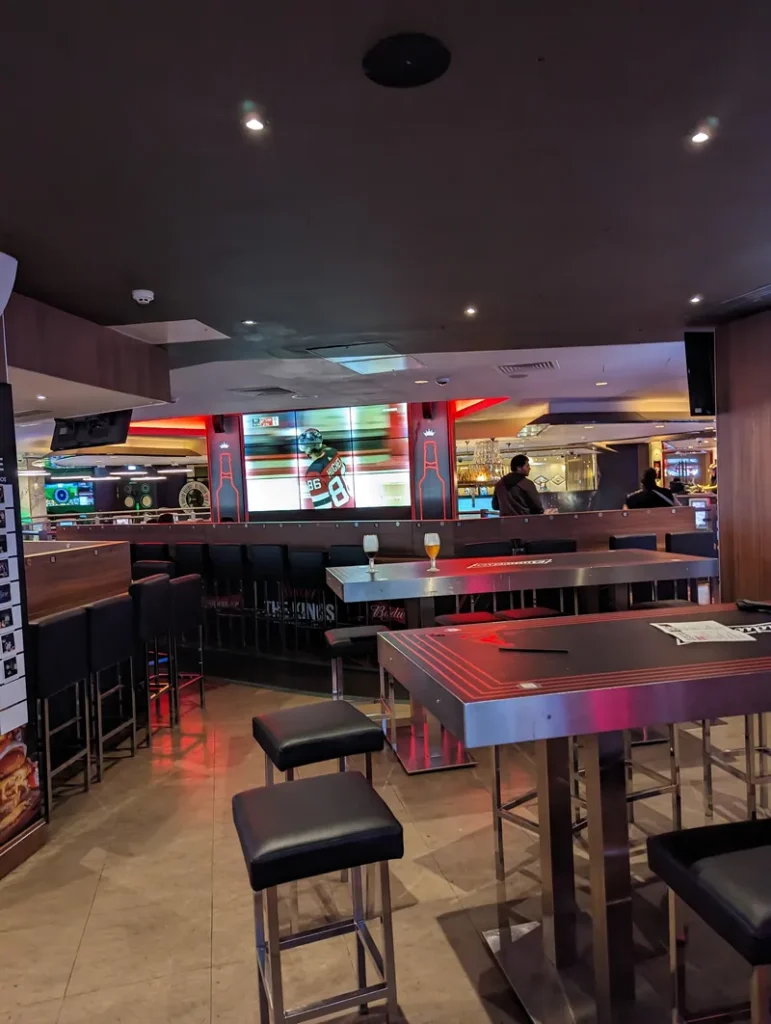 Empire Casino sports bar with large TV screens