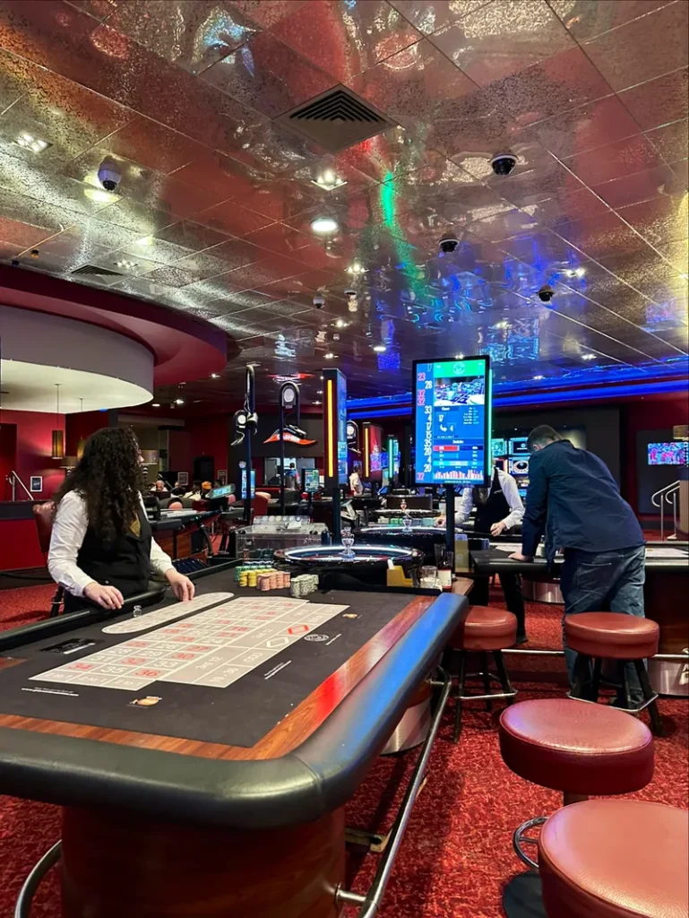 Table games area inside Grosvenor Casino Cardiff