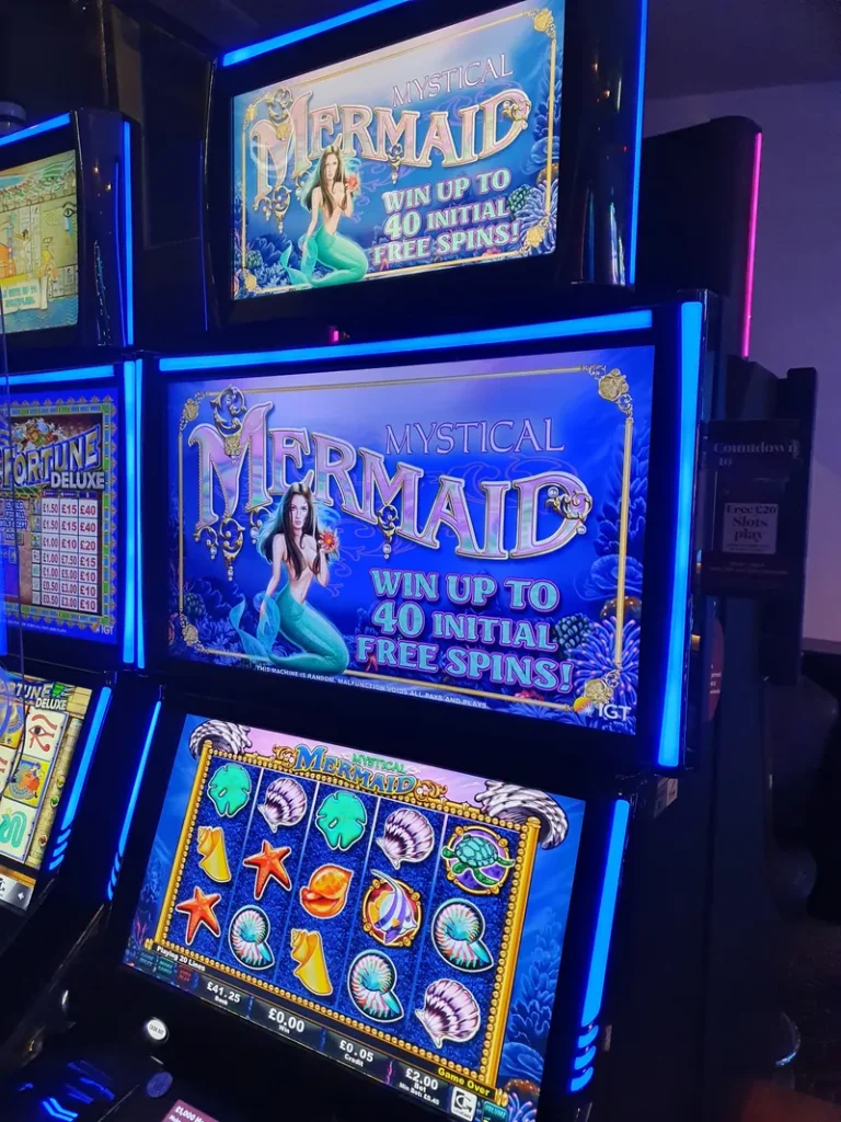Slot machine inside Grosvenor Casino Glasgow Merchant City