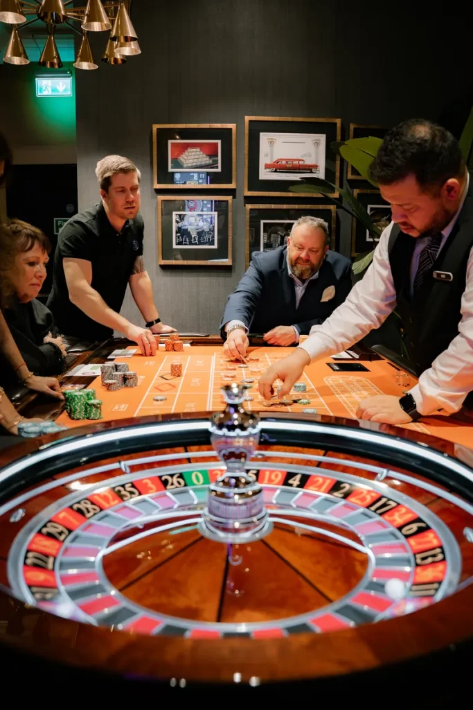 Roulette table with players at Grosvenor Casino London Bayswater