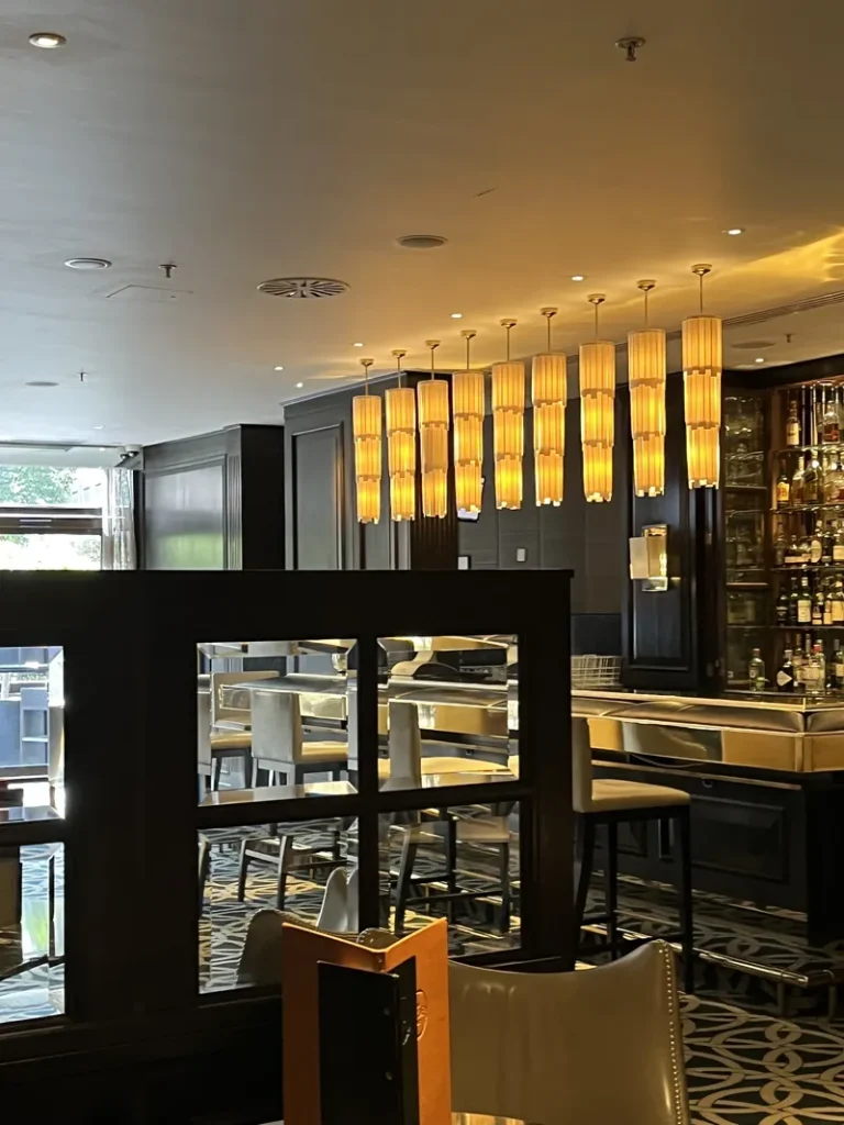 Elegant bar area inside Grosvenor Casino London Park Tower