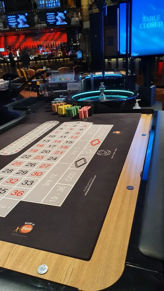 Roulette table inside Grosvenor Casino London The Rialto