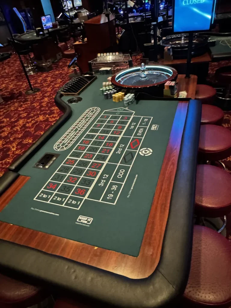 Roulette table inside Grosvenor Casino Manchester Salford