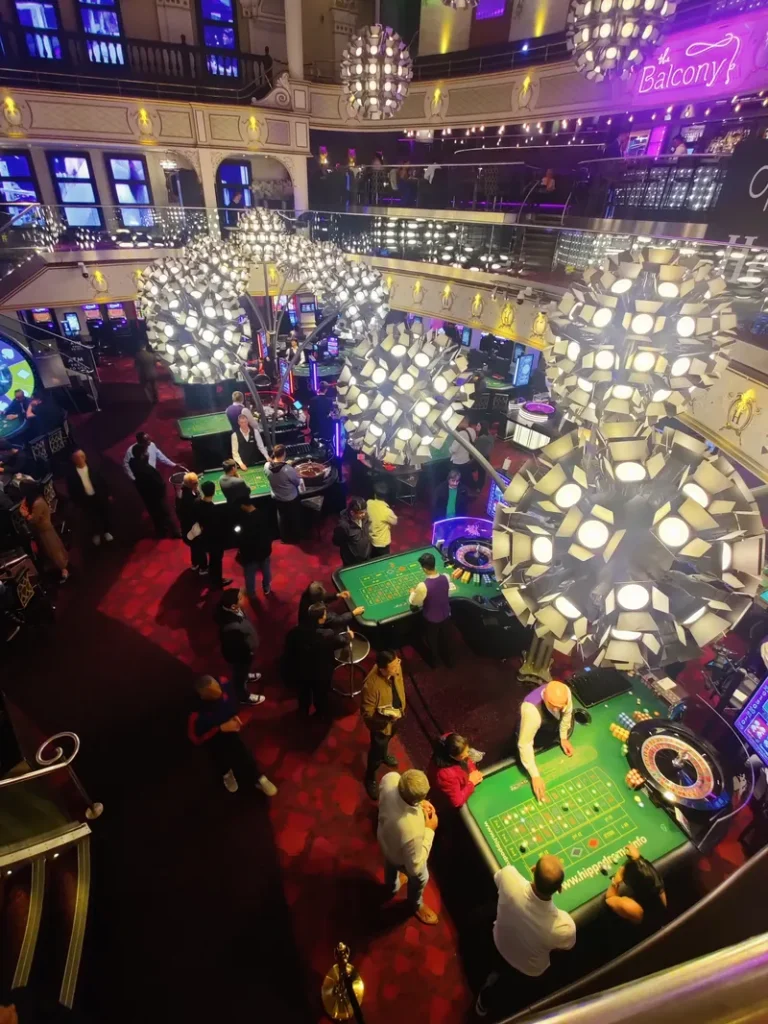 Busy table games floor at Grosvenor Casino Plymouth