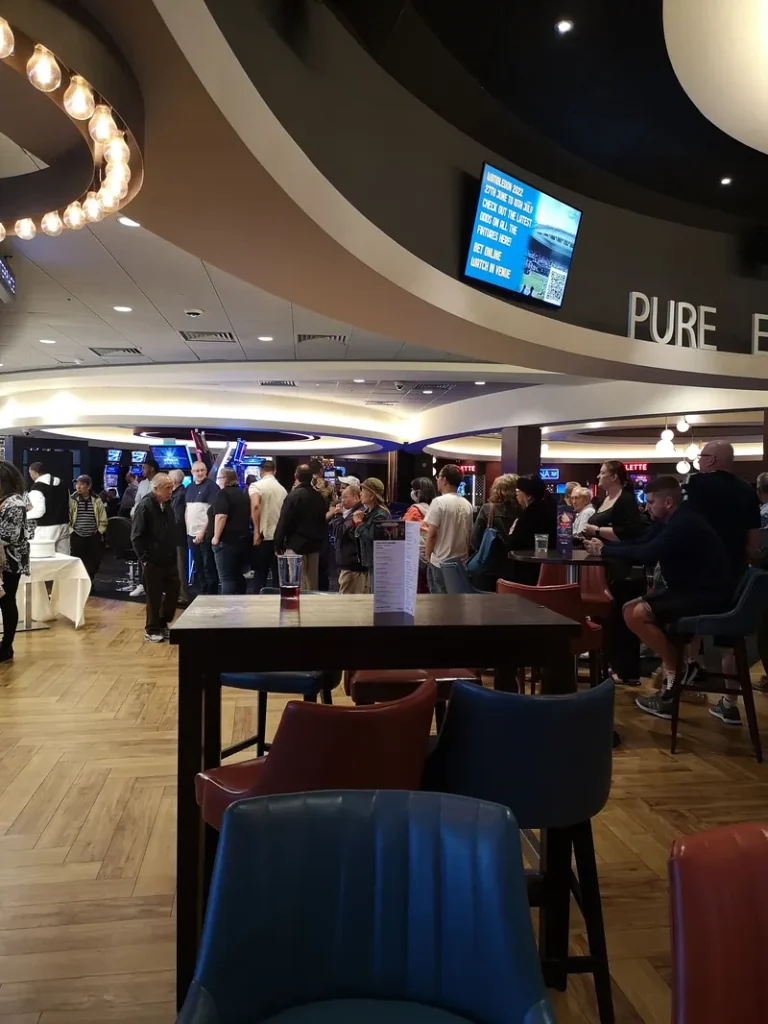 Busy lounge area inside Grosvenor Casino Sheffield