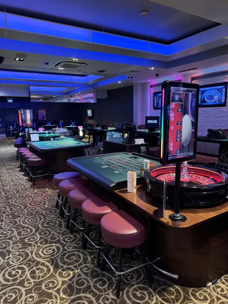 Roulette and table games area inside Grosvenor Casino Stockport