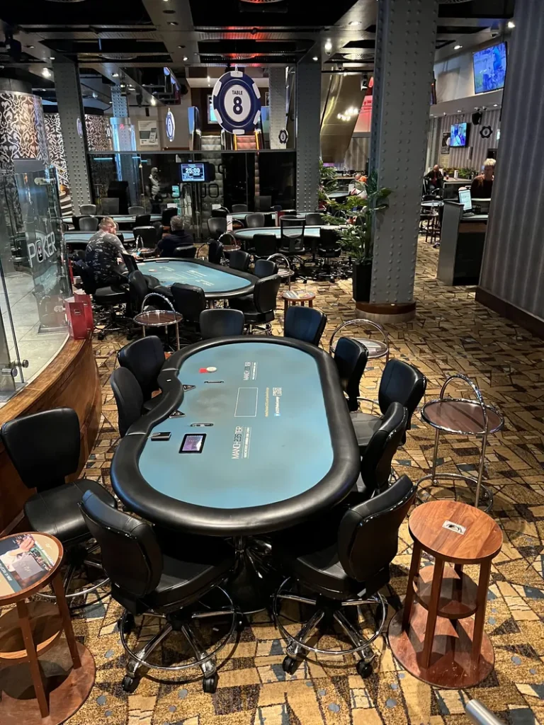 Manchester235 Casino poker tables on gaming floor